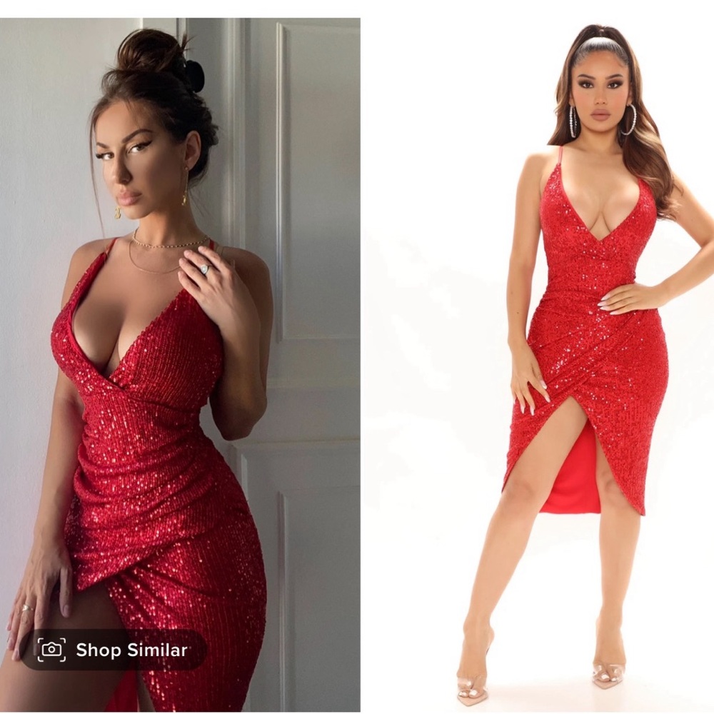 Fashion Nova Sequin Midi Dress